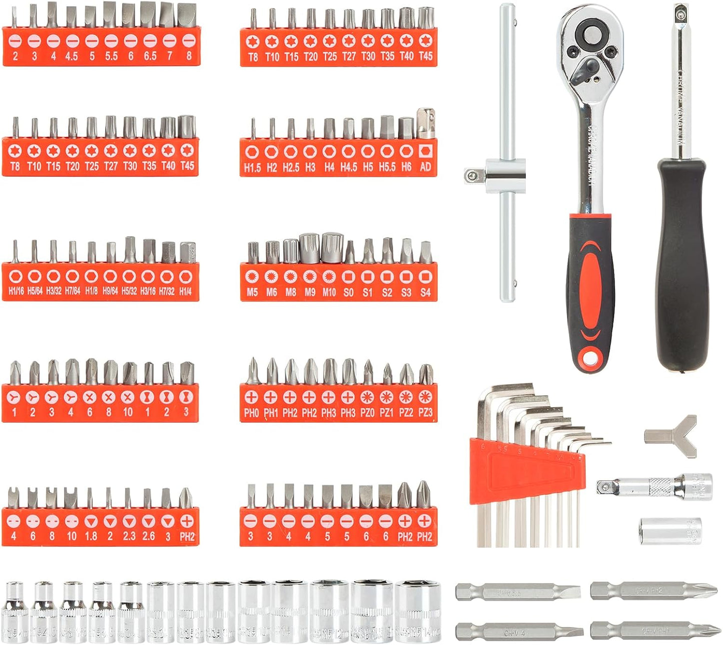 Set 132 Pzas Herramientas Reparación Hogar y Auto