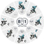 Cochecito triciclo 8en1 plegable asiento giratorio ruedas