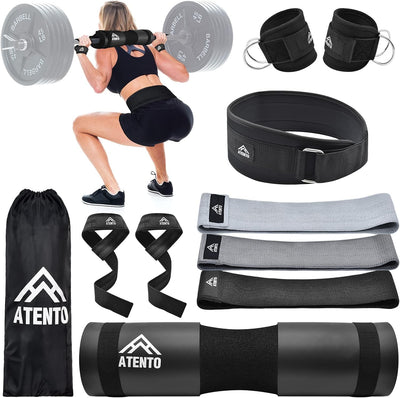 Set 10 Almohadillas Barra Cinturón Levantamiento Pesas