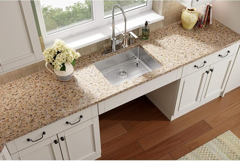 Set fregadero ADA acero inox doble con cuenco
