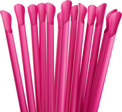 Pajitas plástico 50% más anchas pack 250 rosa