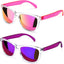 Gafas sol mujer marco cuadrado UV400 lentes espejadas