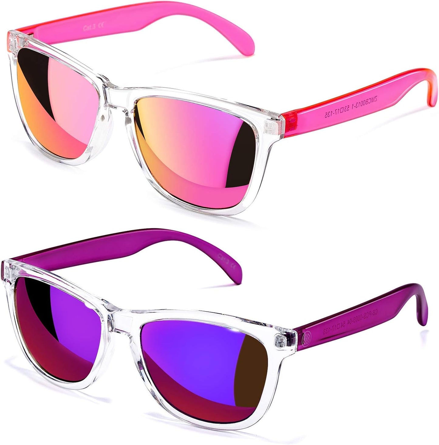 Gafas sol mujer marco cuadrado UV400 lentes espejadas