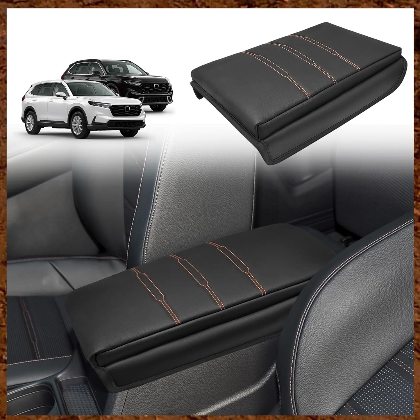 Funda reposabrazos consola Honda CR-V 2023 cuero vegano 1"