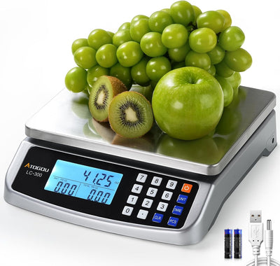 Báscula alimentos 110lb acero inox LC300 plata