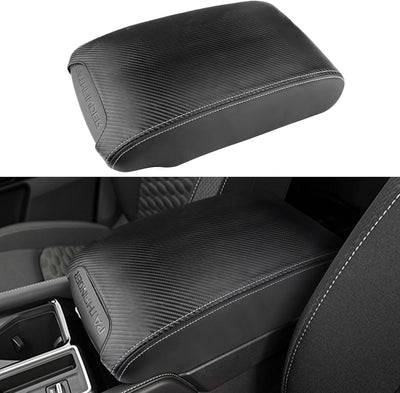 Funda consola central Nissan Pathfinder cuero fibra carbono