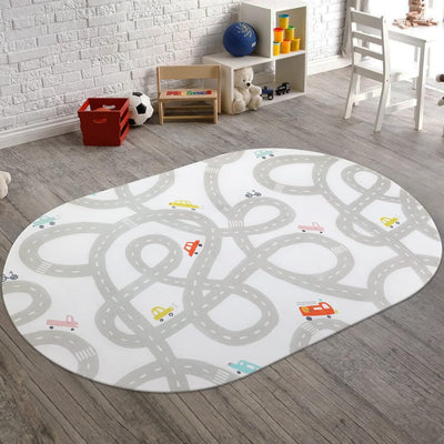 Alfombra tráfico carretera niños 3x5ft antiderrap