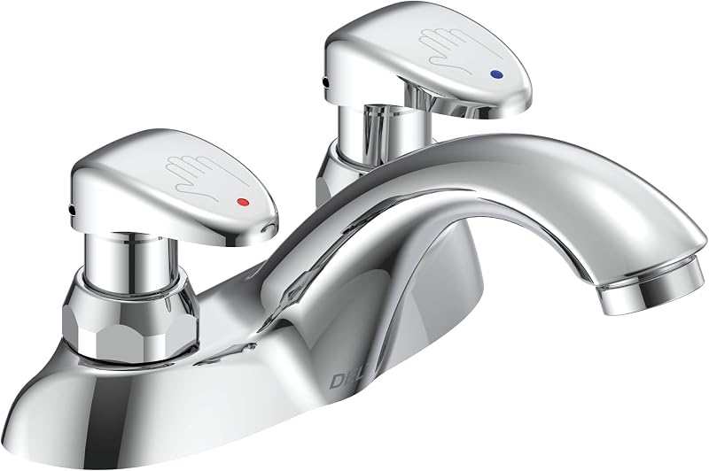 Grifo baño comercial 2 manijas cromado 86T1153