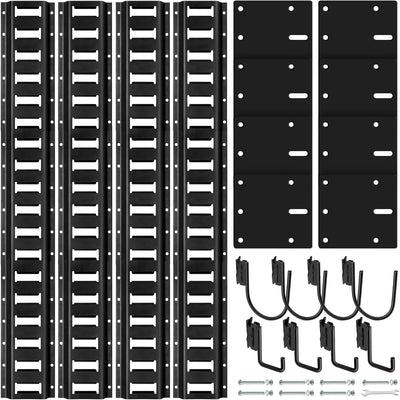 Kit riel e-track para remolque negro 3ft placa y accesorios