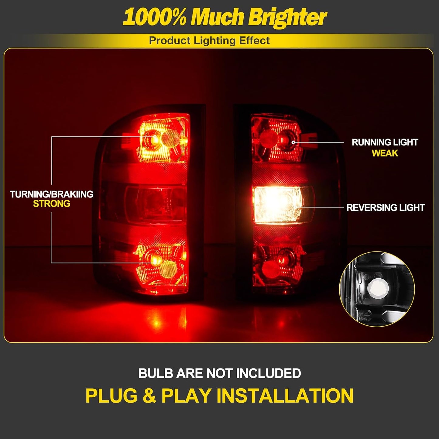 Luces traseras Chevy Silverado 07-13 1 par