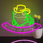 Letrero neón rana sombrero led regulable usb decoración pared
