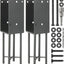 2 Soportes poste valla acero inox 4x4pulg