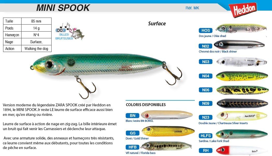 Señuelo Super Spook para agua salada y dulce