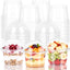 50 Vasos Plástico 8oz Con Tapa Cúpula Para Frutas