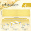 Paquete de 4 caminos de mesa de estopilla amarillo claro bohemio gasa queso decoracion mesa larga rústica