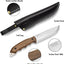 Cuchillo táctico zurdo acero carbono con funda cuero