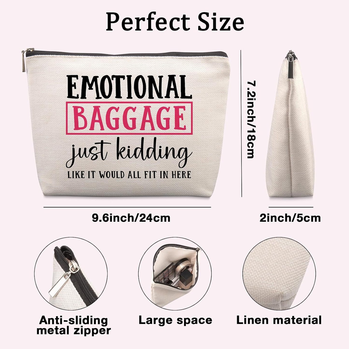 Bolsa maquillaje viaje para mujer estilo clásico