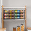 Organiz. latas 3 niveles capacidad 72 latas despensa