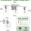 Lámpara pared baño 3 luces níquel cepillado vidrio