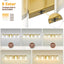 Lámpara baño 5 luces dorado cepillado moderna sobre espejo