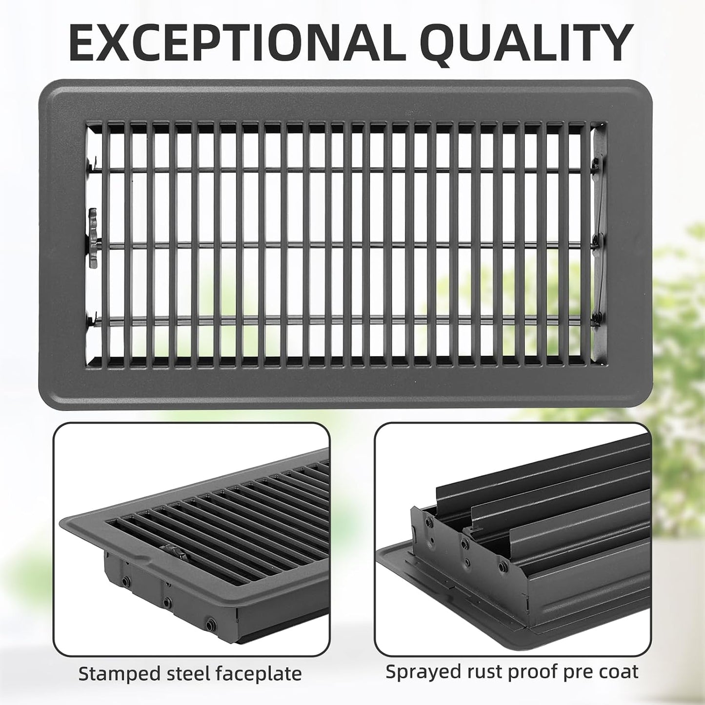 Registro piso 6x12 acero resistente 2 pack