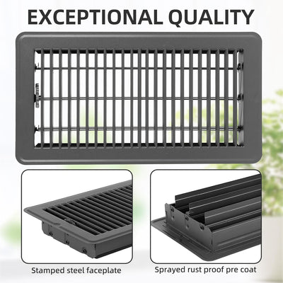 Registro piso 6x12 acero resistente 2 pack