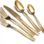 Set 40 Pzas Cubiertos Acero Inox Dorado para 8