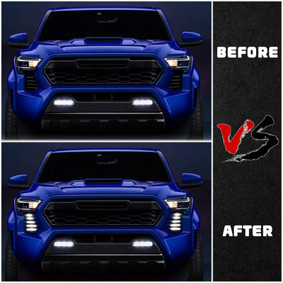 Luz antiniebla LED DRL blanca y señal giro ámbar Toyota