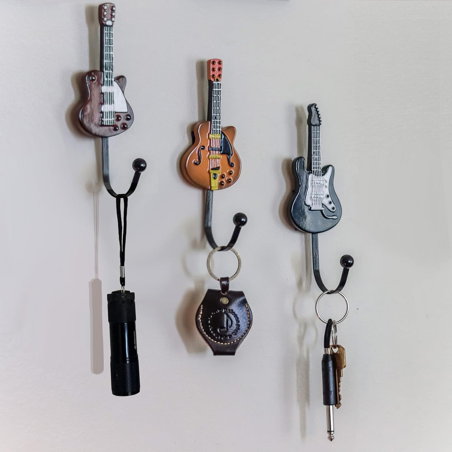 Gancho abrigos forma guitarra vintage set 3