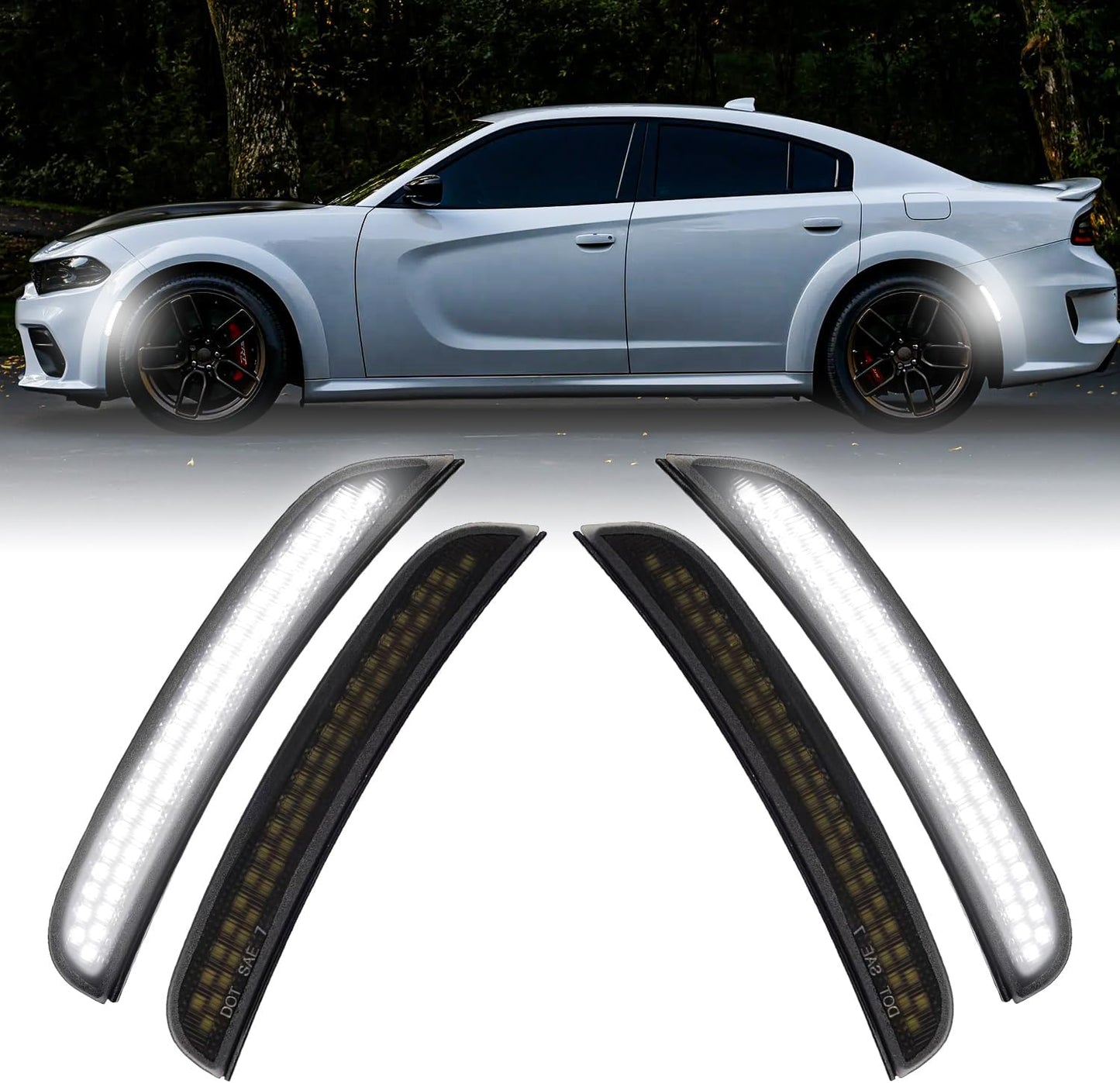 Luces laterales LED blancas para Charger 2015-23