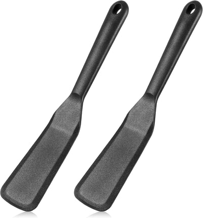2 Pzas Espátulas Silicona Fina Antiadherentes Negras para Crepé