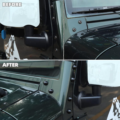 Cubierta tornillo pilar capó Jeep JK/JKU 2007-18 12 Pzas Negro