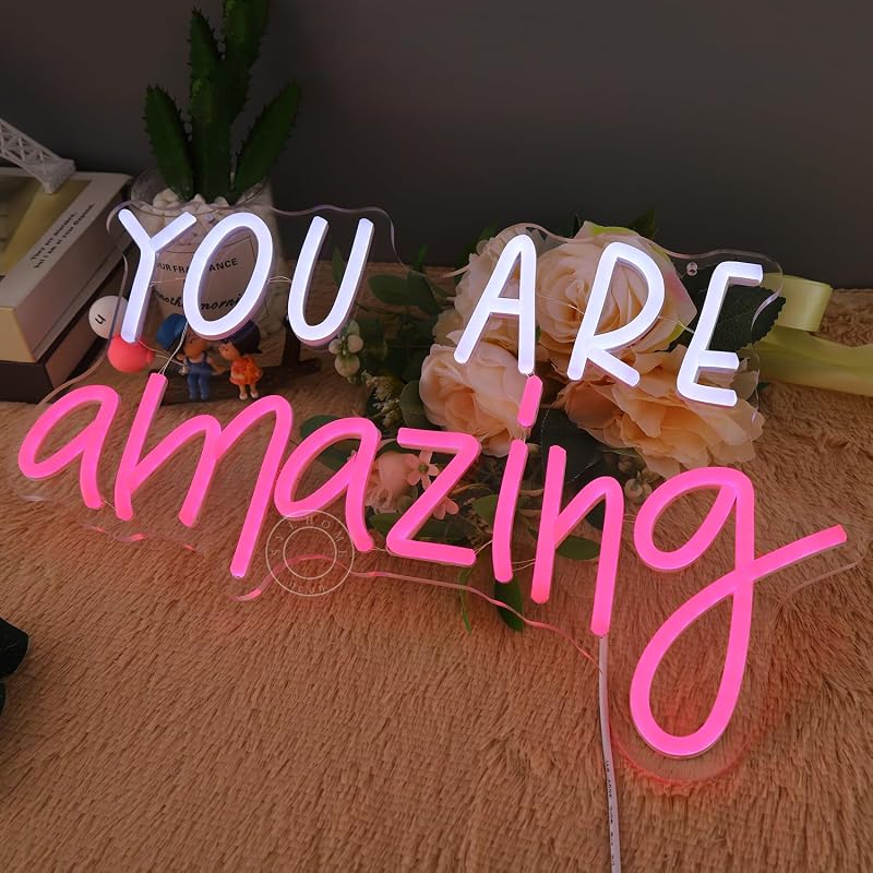 Letrero LED neon You Are Amazing para niños dormitorio aula