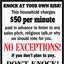 Letreros no solicitar para casa puerta patio 30x20cm