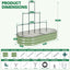 Cama jardín elevada galvanizada 6x3x1pie metal para plantas