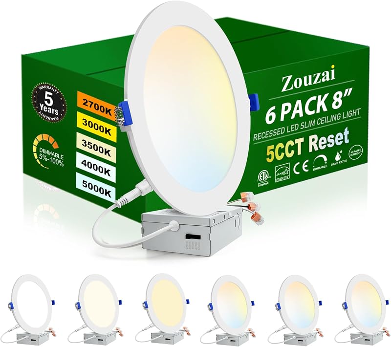 Lámpara techo empotrable LED 8" 18W atenuable 5 CCT