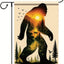 Banderas jardín 12x18pulg silueta doble cara sasquatch