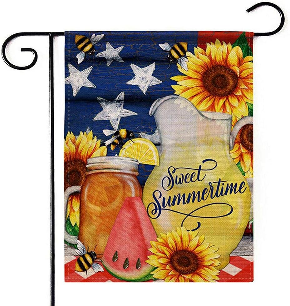Bandera jardín 12x18pulg doble cara decorativa arpillera