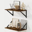 Estantes flotantes 16x8" soportes metal set 2