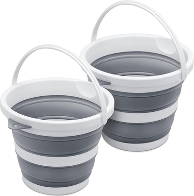 2 Cubos Plegables 5L Sin BPA para Hogar y Exterior