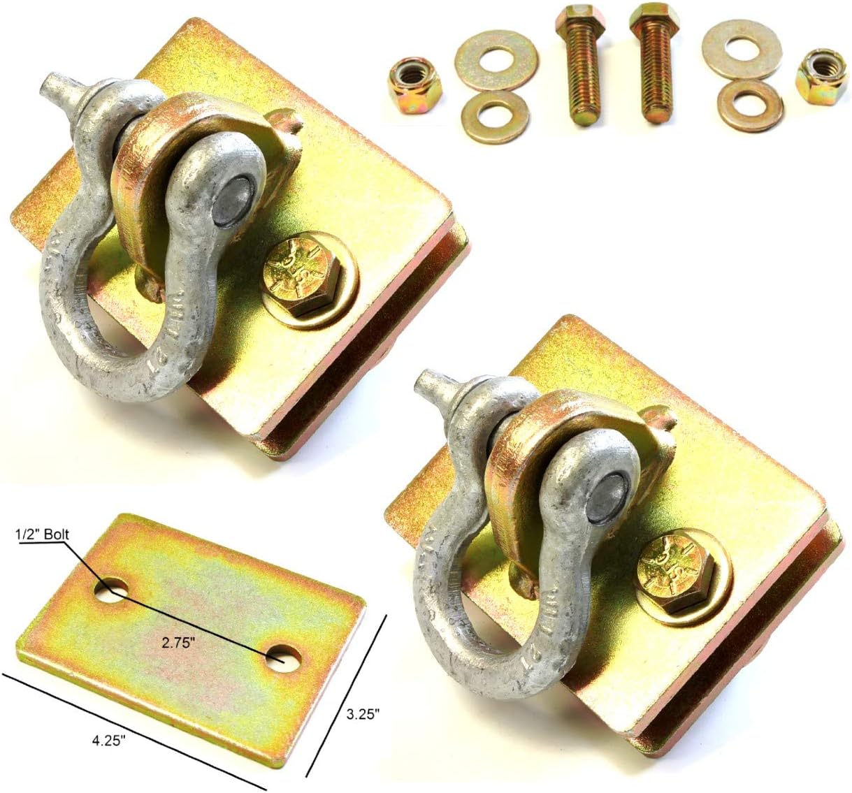 2 Soportes Horquilla Atornillados 1/2" Con Placa