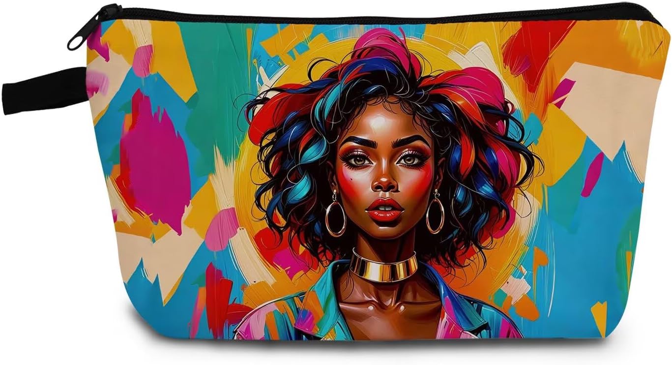 Bolsa organizadora maquillaje con cremallera decorativa