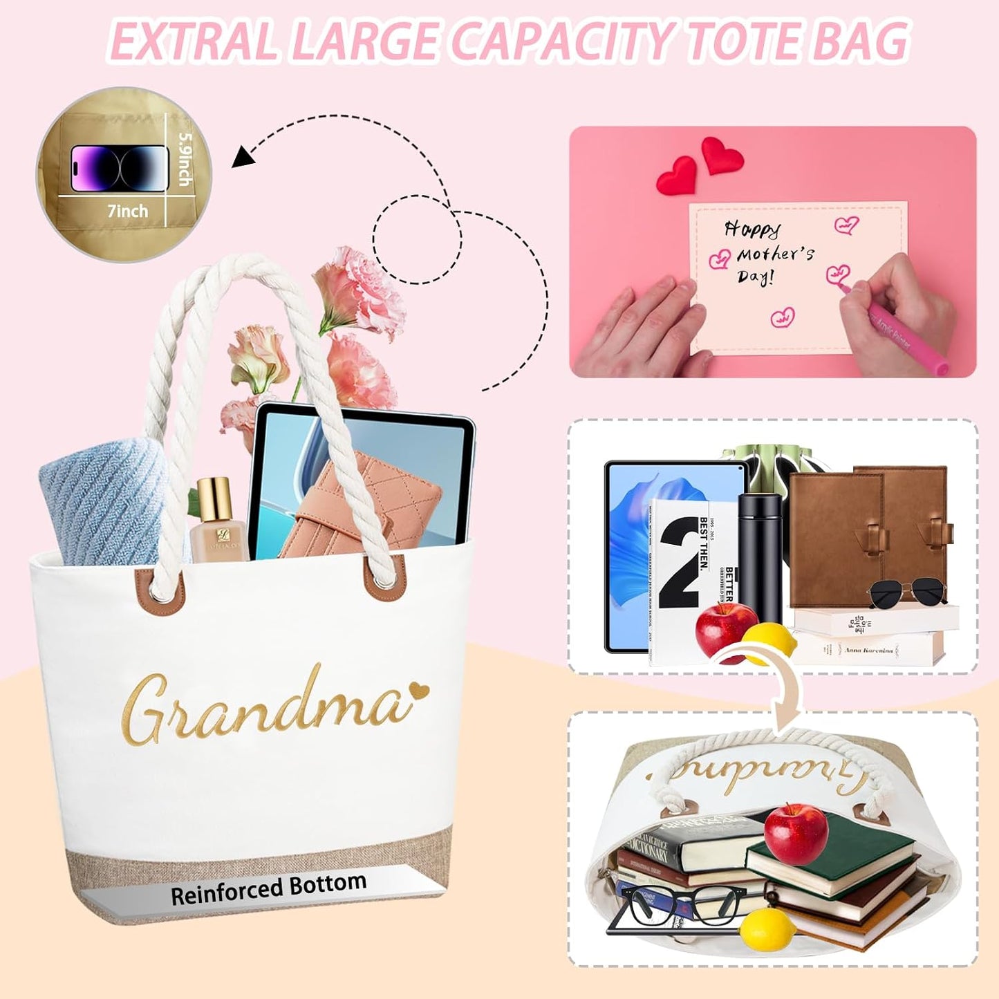 Bolsa personalizada con cremallera regalo abuela