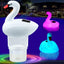 Flotador solar de cloro cisne con luz colorida