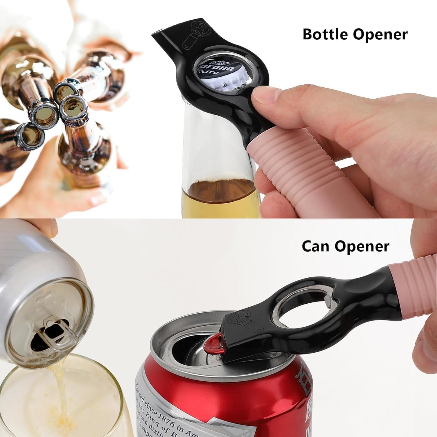 2en1 Abrebotellas y Abridor Lengüetas Lata para Bartender