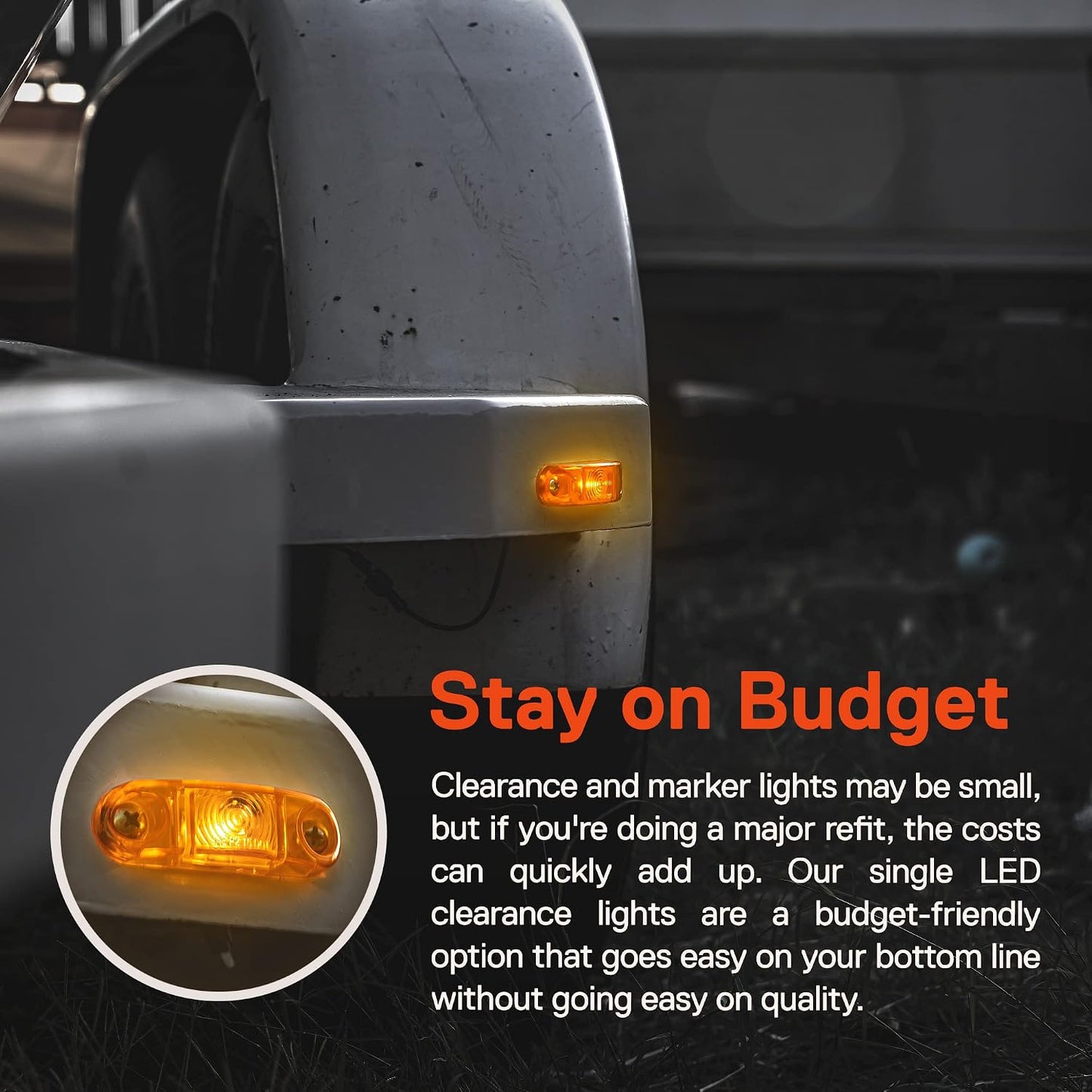 Kit 12 Luces LED Ámbar IP67 para Remolque