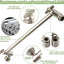 Extensión ducha ajustable 12pulg acero inox G1/2 níquel