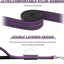 Correa perro 6ft 2 asas acolchadas reflectante morado