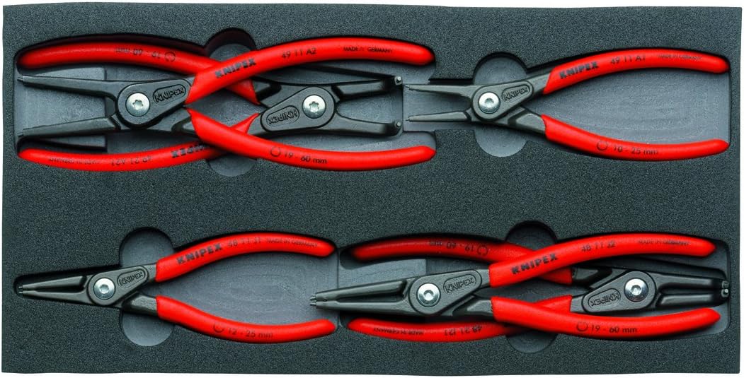 Set 6 Pzas Alicates Anillo Presión Knipex