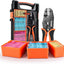 Crimpadora trinquete 340 conectores termorretráctiles AWG